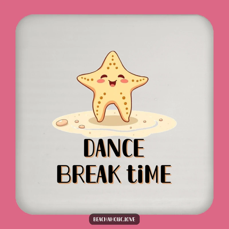 Funny Starfish Coaster: Starfish Dancing, Protects Surface, Funny Gift Set